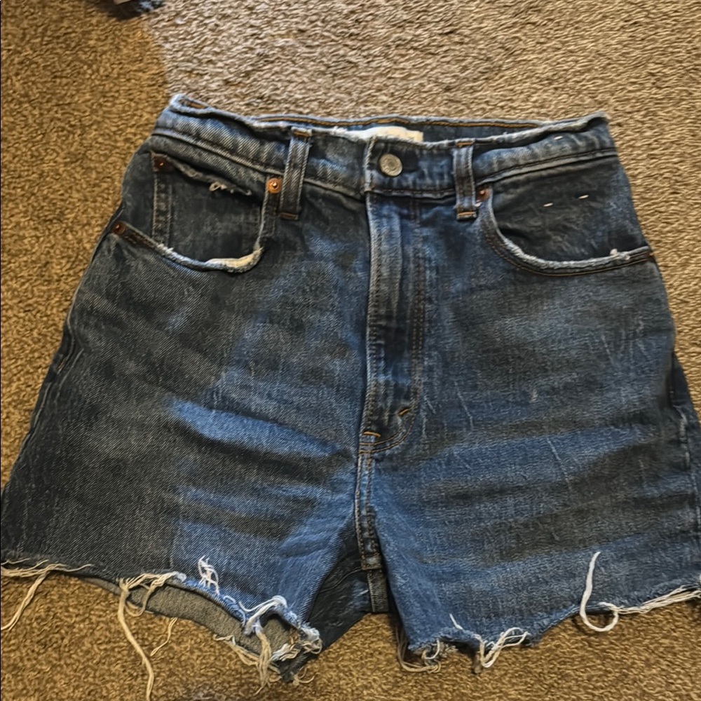 Abercrombie & Fitch 90s straight ultra high rise shorts curve love